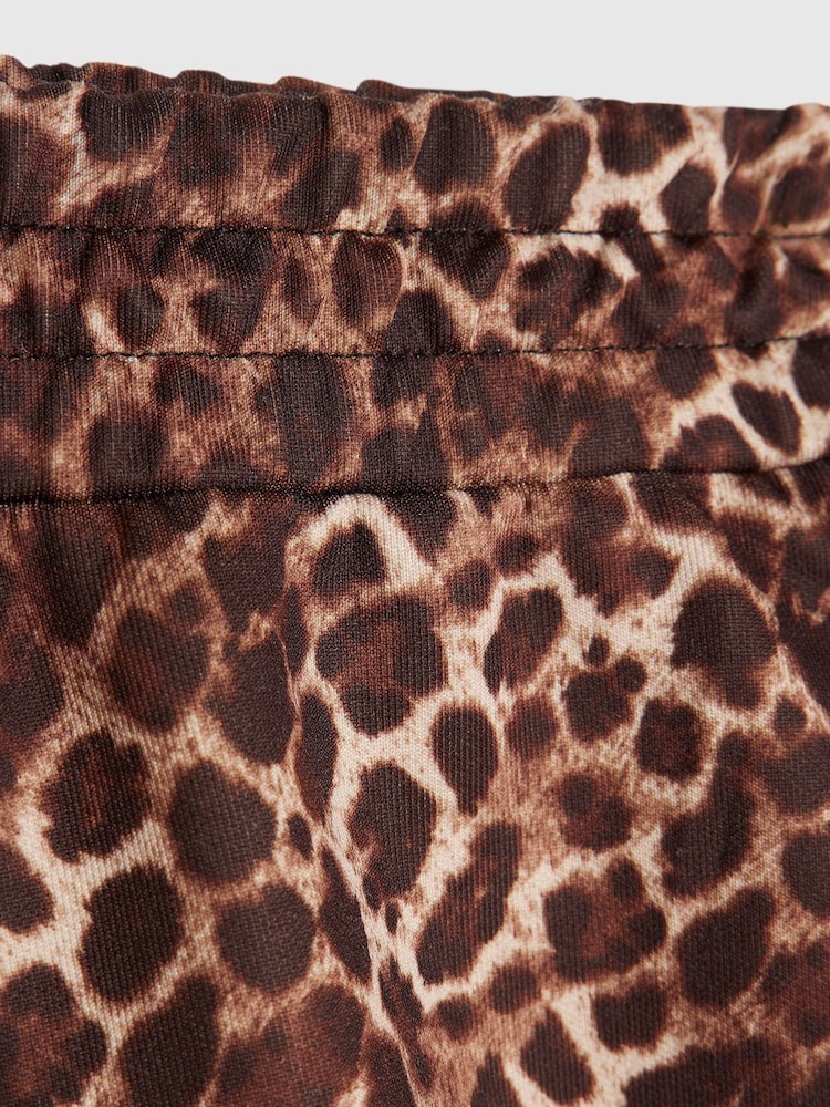 River Island Brown Premium Leopard Print Shorts - Image 4 of 4