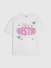 River Island Pink You Got a Bestie T-Shirt - Image 1 of 4