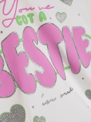 River Island Pink You Got a Bestie T-Shirt - Image 4 of 4