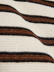 River Island Brown Stripe Towelling Top & Shorts Set - Image 5 of 5