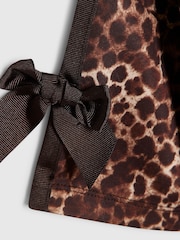 River Island Brown Premium Leopard Print Boxy Fit T-Shirt - Image 4 of 4