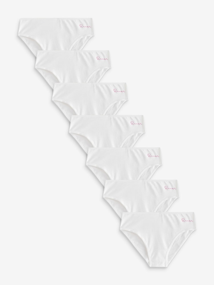 River Island White Briefs 7 Pack - Image 1 of 2 River Island White Briefs 7 Pack - Image 1 of 2