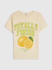 River Island Yellow Totally Fresh Lemon T-Shirt - Image 1 of 4