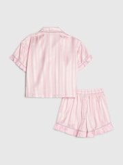 River Island Pink Rosebud Stripe Satin Pyjamas - Image 2 of 5