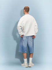 River Island Blue Mid Wash Denim Jorts - Image 2 of 4