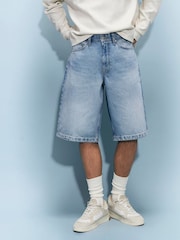 River Island Blue Mid Wash Denim Jorts - Image 3 of 4