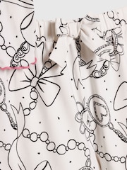River Island Cream Bow Monogram Short Sleeve Pyjamas - Image 4 of 5