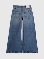 River Island Blue Wide Fit Jeans With Boy Keychain - Image 2 of 4