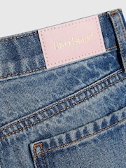 River Island Blue Wide Fit Jeans With Boy Keychain - Image 4 of 4