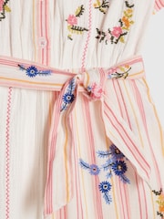 River Island White Embroidered Stitch Playsuit - Image 4 of 4