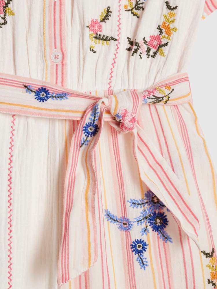 River Island White Embroidered Stitch Playsuit - Image 4 of 4 River Island White Embroidered Stitch Playsuit - Image 4 of 4