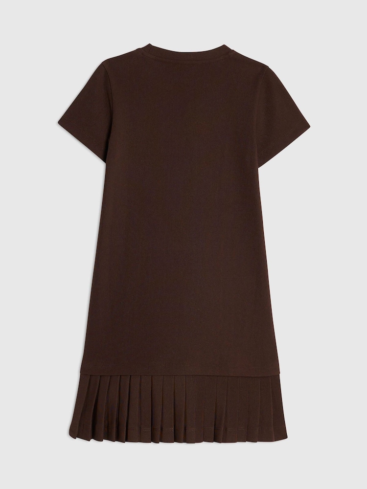 River Island Brown Pleated Hem Dress - Image 2 of 4