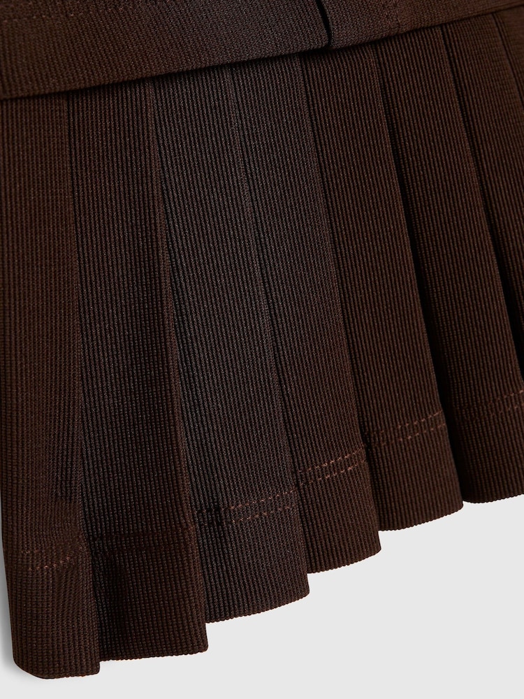 River Island Brown Pleated Hem Dress - Image 4 of 4
