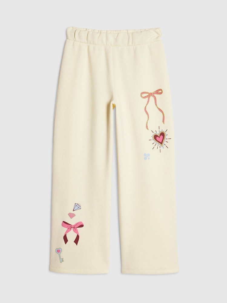 Кремовый - Широкие джоггеры River Island Icon - Изображение 1 4