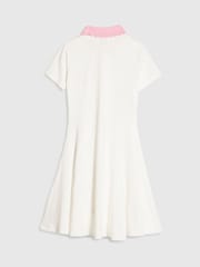 River Island Cream Polo Collar Jersey Dress - Image 2 of 4
