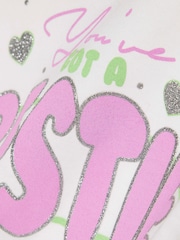 River Island White Got a Bestie T-Shirt - Image 3 of 4