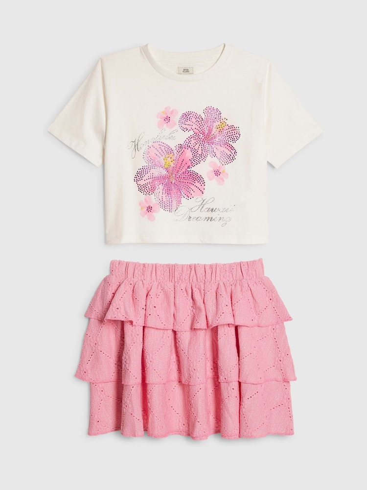 River Island гүлді футболкасы және Rara юбкасы жиынтығы - 4суретінің 1 суреті