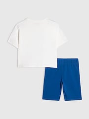 River Island White Number T-Shirt & Cycle Shorts Set - Image 2 of 5