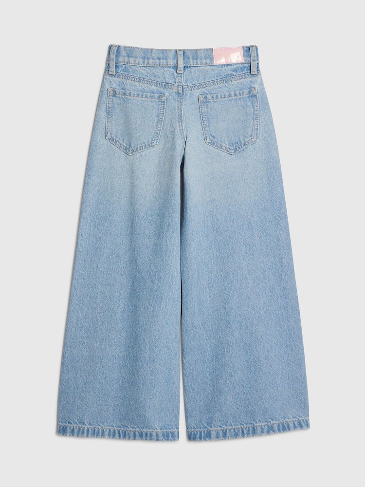 River Island Blue Wide Fit Jeans With Key Charm - Image 2 of 4