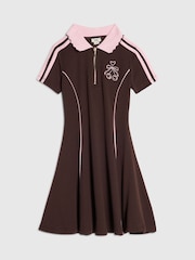River Island Brown Polo Collar Jersey Dress - Image 1 of 4