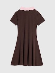 River Island Brown Polo Collar Jersey Dress - Image 2 of 4