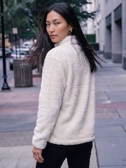 Roman Cream Sherpa Zip Neck Fleece - Image 3 of 4