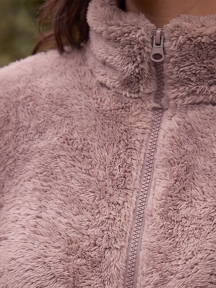 Roman Brown Sherpa Zip Neck Fleece - Image 4 of 4