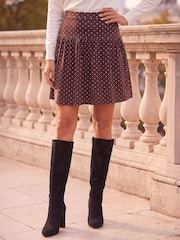 Roman Brown Polka Dot Frill Skirt - Image 1 of 4