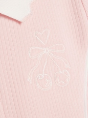 River Island Pink Polo Collar Jersey Dress - Image 4 of 4