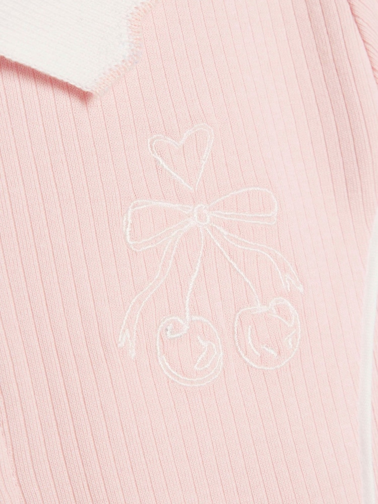 River Island Pink Polo Collar Jersey Dress - Image 4 of 4