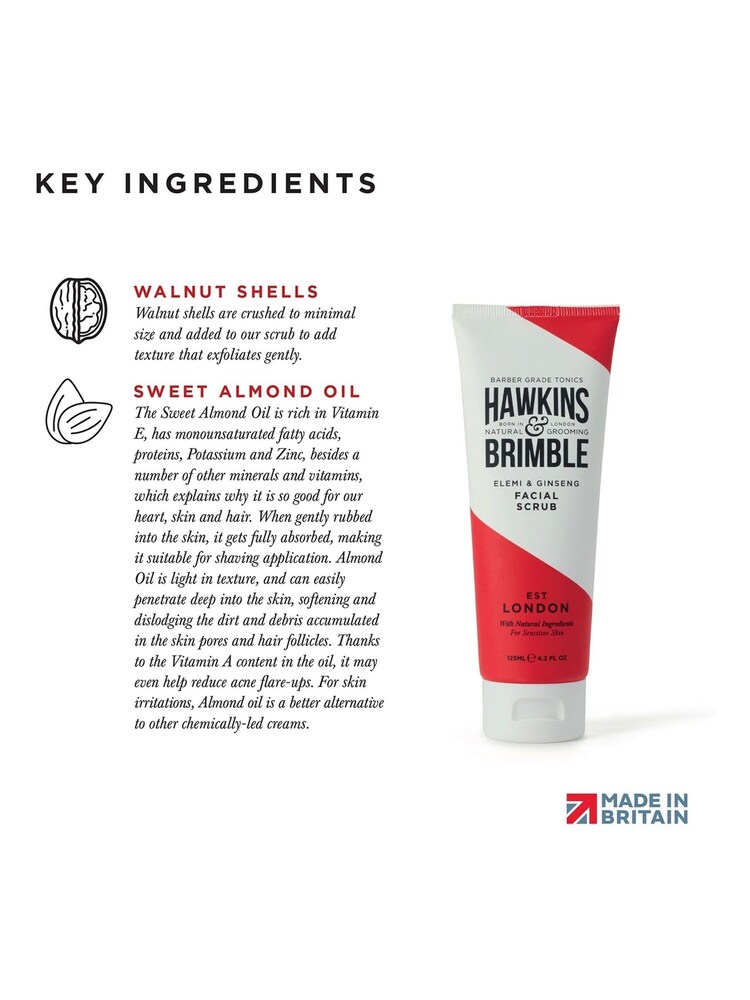 Hawkins & Brimble Facial Scrub 125 ml - Image 4 of 4