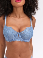Boux Avenue Blue Antoinette Embroidered Balconette Bra - Image 4 of 6