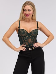 Boux Avenue Green Zoe Sheer Lace Wired Body - Image 4 of 5