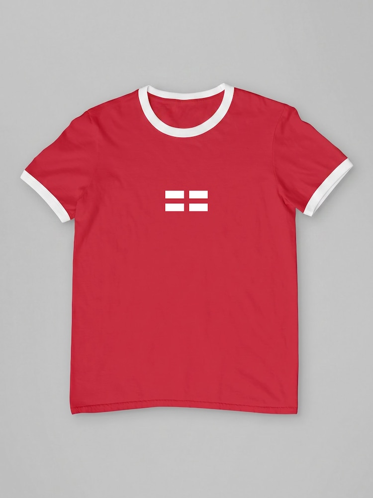 All + Every Red England Flag Retro Badge World Cup Football T-Shirt - Image 2 of 3 All + Every Red England Flag Retro Badge World Cup Football T-Shirt - Image 2 of 3