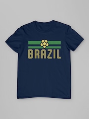 All + Every Blue Brazil Flag Colours World Cup Football T-Shirt - Image 2 of 3