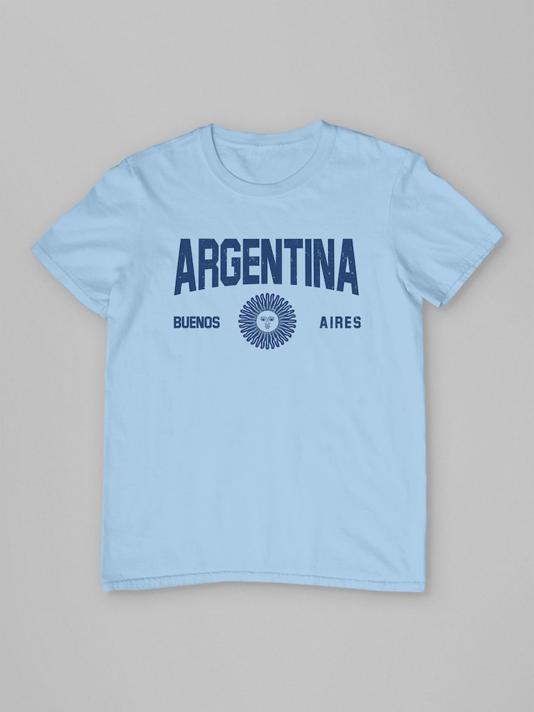 All + Every Blue Argentina Buenos Aires World Cup Football T-Shirt - Image 2 of 3 All + Every Blue Argentina Buenos Aires World Cup Football T-Shirt - Image 2 of 3