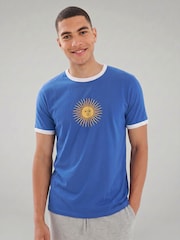 All + Every Blue Argentina Flag Sun World Cup Football T-Shirt - Image 1 of 3