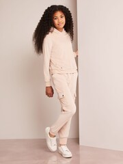 Lipsy Pink Super Soft Cuffed Velour Joggers - Image 2 of 4