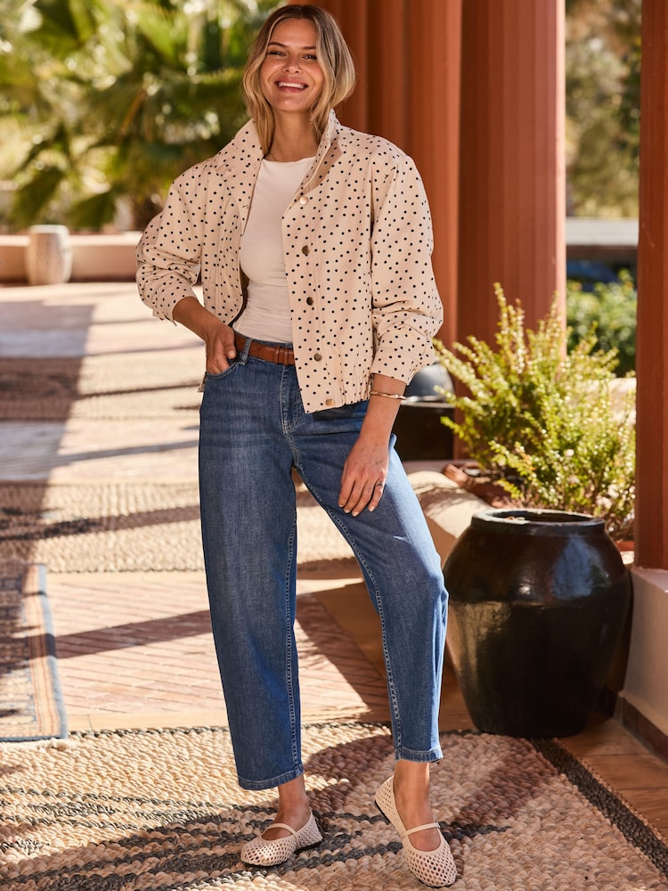 Sosandar Blue Barrel Leg Jeans - Image 1 of 5
