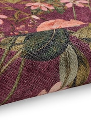 Clarke and Clarke Mulberry Purple Passiflora Washable Runner - Image 4 of 4