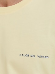 Reiss Yellow Casa Cotton Logo Short-Sleeve Relaxed T-Shirt - Image 4 of 7