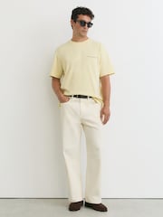 Reiss Yellow Casa Cotton Logo Short-Sleeve Relaxed T-Shirt - Image 5 of 7