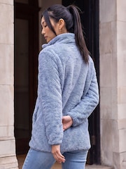 Roman Slate Blue Sherpa Fleece Jacket - Image 3 of 4