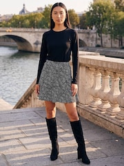 Roman Black Floral Skater Skirt - Image 2 of 4