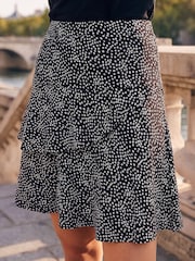 Roman Black Floral Skater Skirt - Image 4 of 4