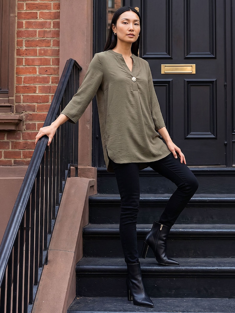 Roman Button Detail Top - 4суретінің 2 суреті