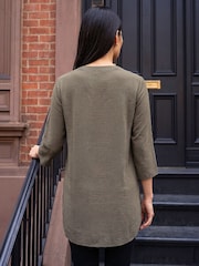 Roman Button Detail Top - 4суретінің 3 суреті
