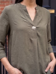 Roman Button Detail Top - 4суретінің 4 суреті
