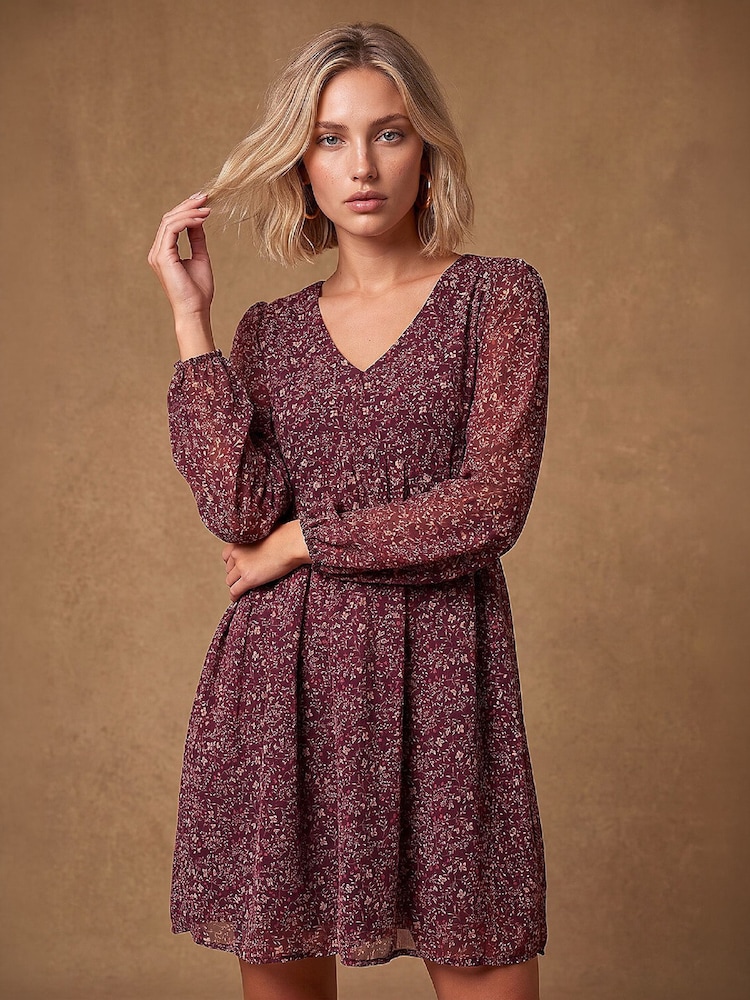 Roman Ditsy Print Smock-kjole - Bilde 1 av 4