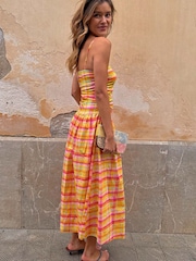 Never Fully Dressed Orange Check Lola Dress - Image 2 of 4